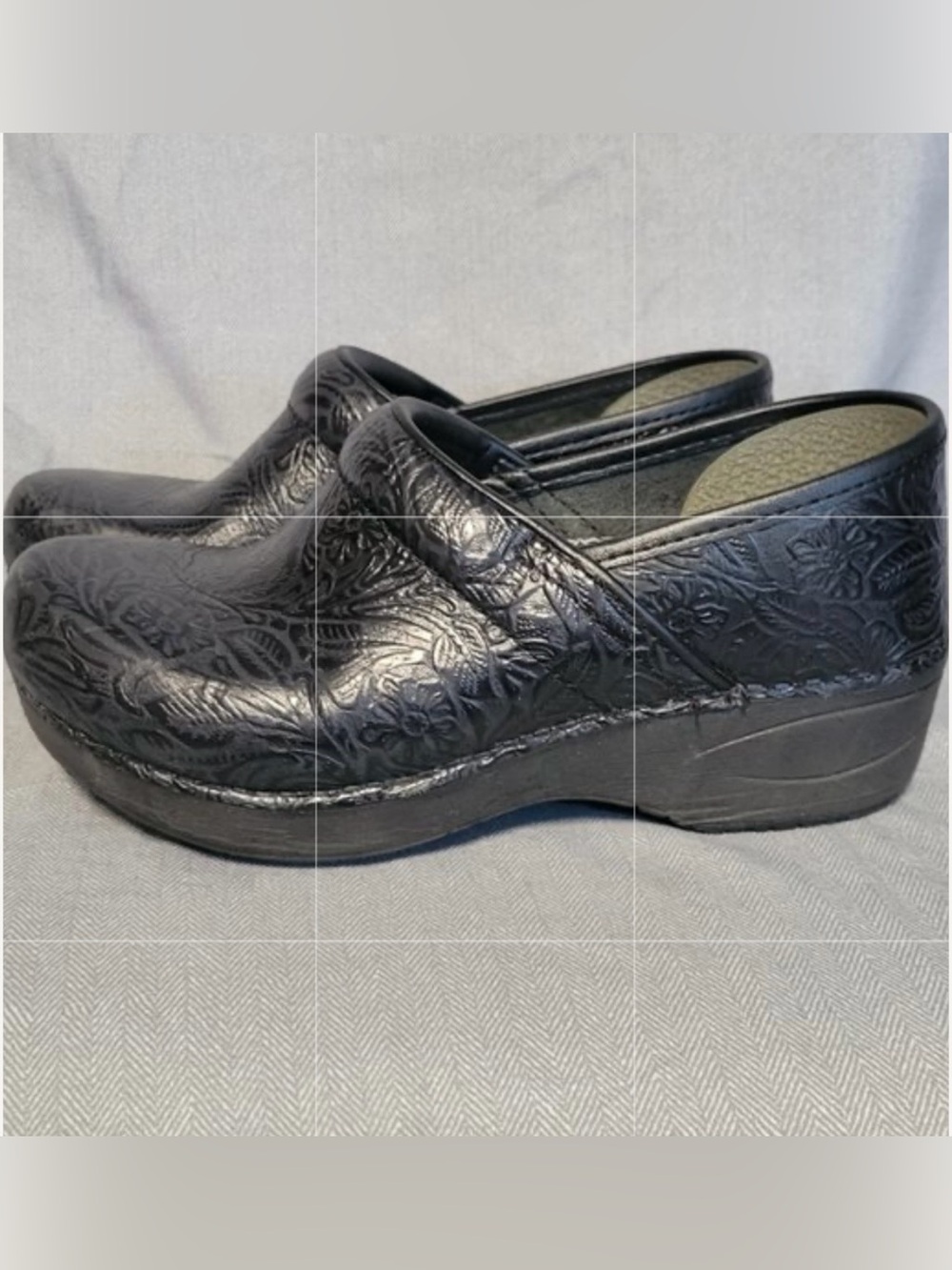 DANSKO XP 2.0 Professional Tooled Black Clog EU 39 US 8.5 Leather Comfort Shoes